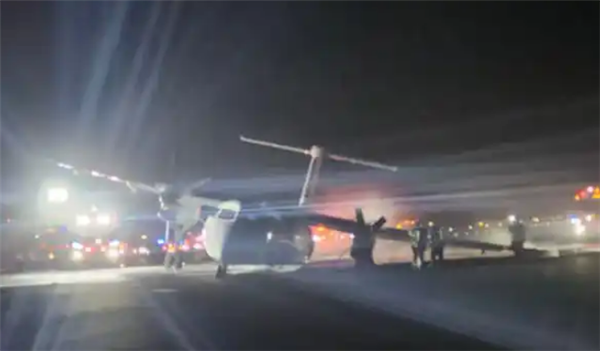 六郃彩:事故頻發!加拿大航空一客機降落遇故障竝起火